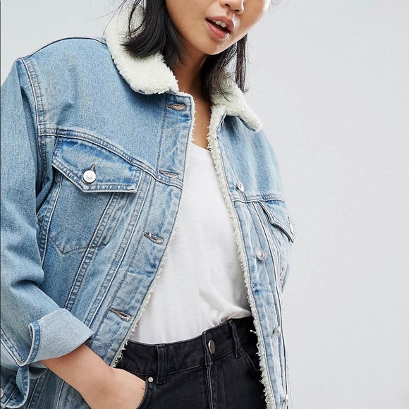 ASOS Fleece Jean jacket - Picture 1 of 4